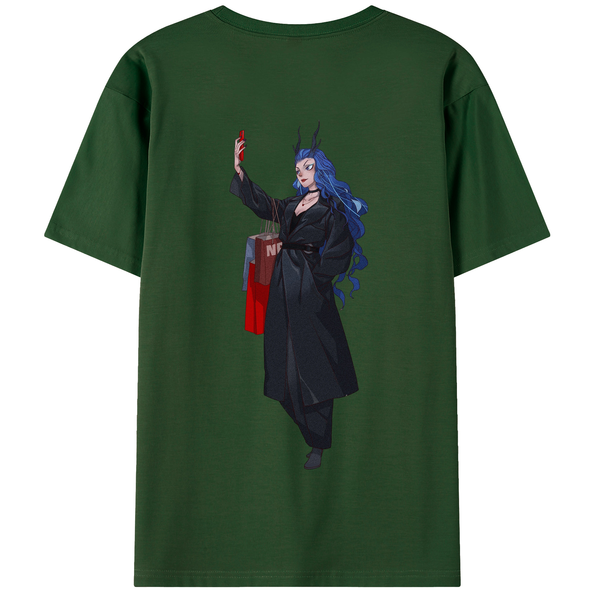 （画像用） Ne Zha 2 ナタ 魔童の大暴れ 綿100％半袖Tシャツ（背面プリント）